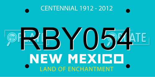 RBY054 New Mexico License Plate