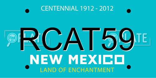 RCAT59 New Mexico License Plate