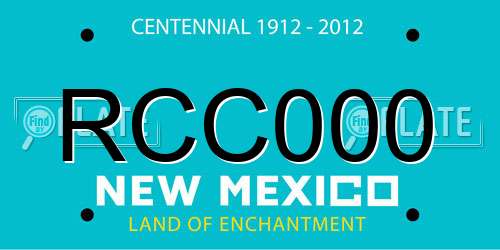RCC000 New Mexico License Plate