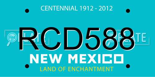 RCD588 New Mexico License Plate