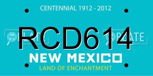 RCD614 New Mexico License Plate