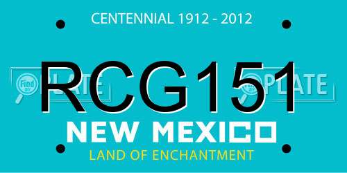 RCG151 New Mexico License Plate