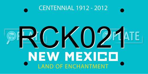 RCK021 New Mexico License Plate