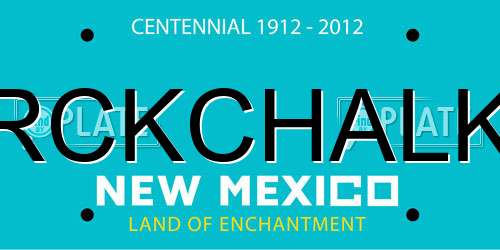 RCKCHALK New Mexico License Plate