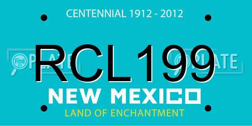 RCL199 New Mexico License Plate