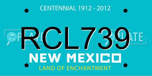 RCL739 New Mexico License Plate