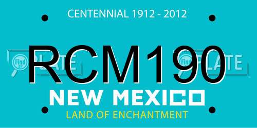 RCM190 New Mexico License Plate