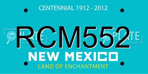 RCM552 New Mexico License Plate