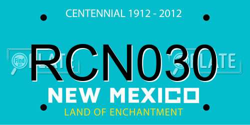 RCN030 New Mexico License Plate