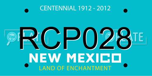 RCP028 New Mexico License Plate