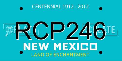 RCP246 New Mexico License Plate