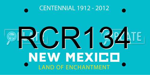 RCR134 New Mexico License Plate
