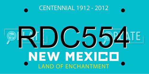 RDC554 New Mexico License Plate