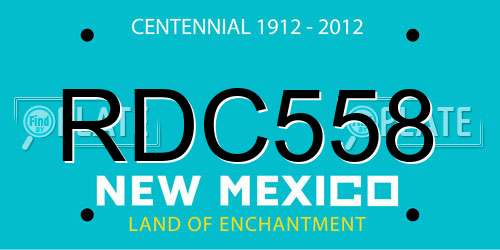 RDC558 New Mexico License Plate