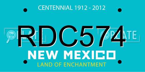 RDC574 New Mexico License Plate