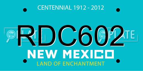 RDC602 New Mexico License Plate