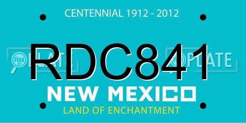 RDC841 New Mexico License Plate