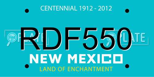 RDF550 New Mexico License Plate