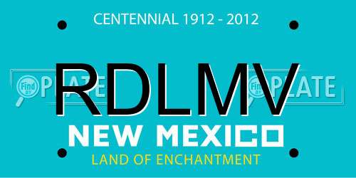 RDLMV New Mexico License Plate
