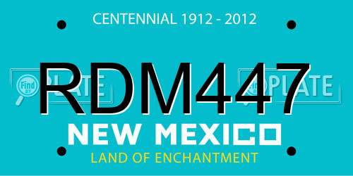 RDM447 New Mexico License Plate