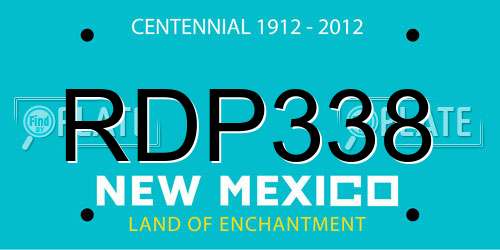 RDP338 New Mexico License Plate