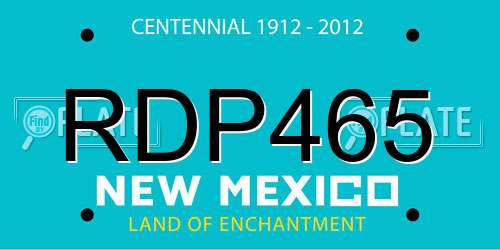 RDP465 New Mexico License Plate