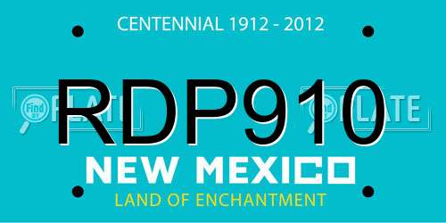 RDP910 New Mexico License Plate