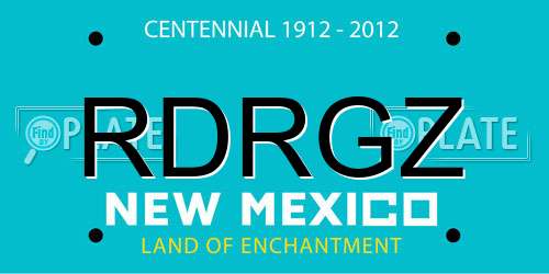RDRGZ New Mexico License Plate