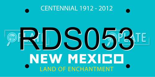 RDS053 New Mexico License Plate