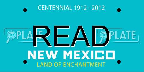 READ New Mexico License Plate