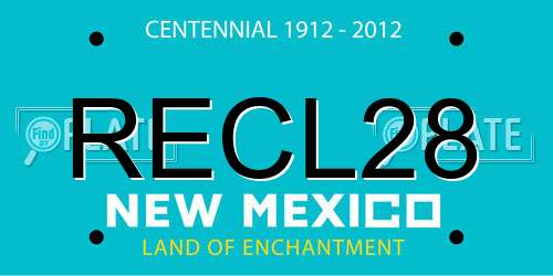 RECL28 New Mexico License Plate