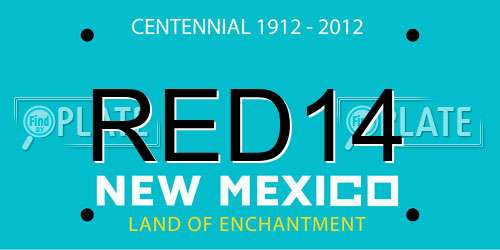 RED14 New Mexico License Plate