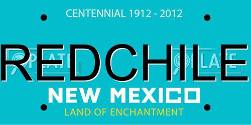 REDCHILE New Mexico License Plate