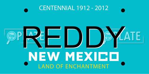 REDDY New Mexico License Plate