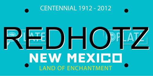 REDHOTZ New Mexico License Plate