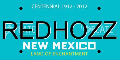 REDHOZZ New Mexico License Plate