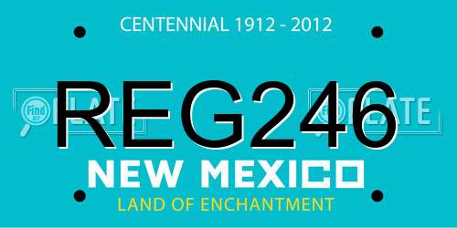 REG246 New Mexico License Plate