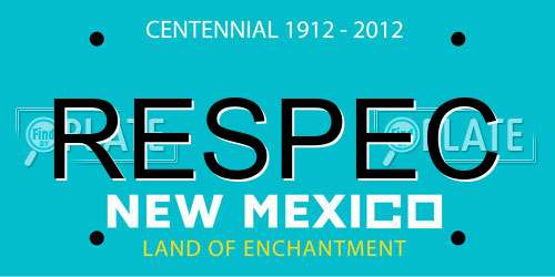 RESPEC New Mexico License Plate