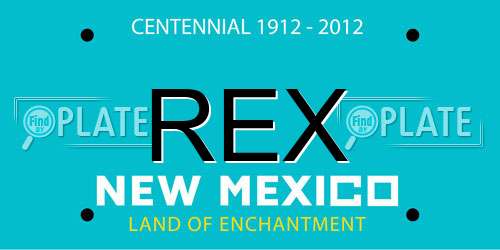 REX New Mexico License Plate
