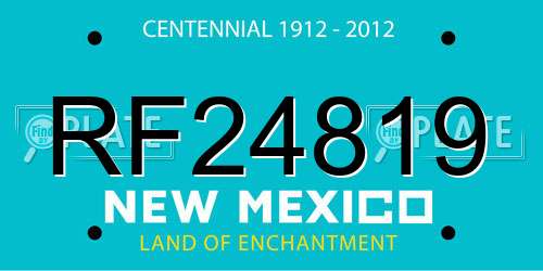 RF24819 New Mexico License Plate