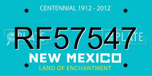 RF57547 New Mexico License Plate