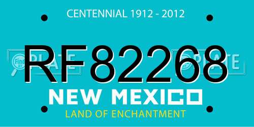 RF82268 New Mexico License Plate