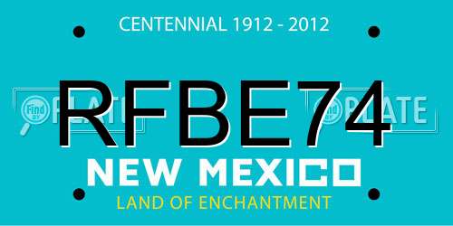 RFBE74 New Mexico License Plate