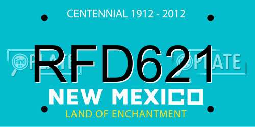 RFD621 New Mexico License Plate