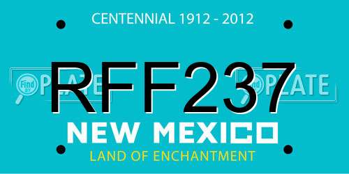 RFF237 New Mexico License Plate
