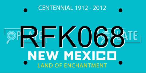 RFK068 New Mexico License Plate