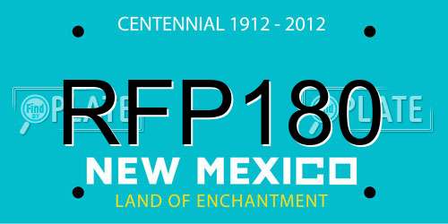 RFP180 New Mexico License Plate