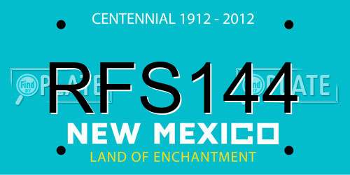 RFS144 New Mexico License Plate