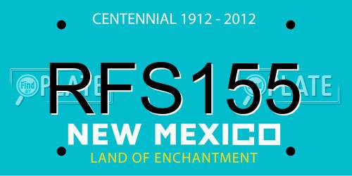 RFS155 New Mexico License Plate