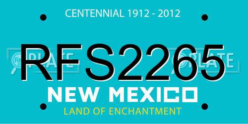RFS2265 New Mexico License Plate